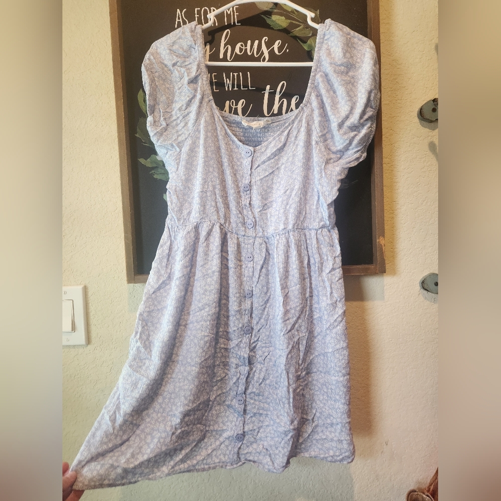 Periwinkle Boho Dress M EUC